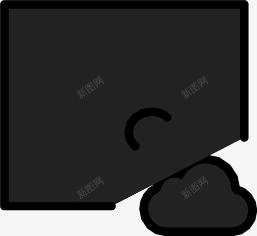 将相册添加到云图标svg_新图网 https://ixintu.com 将相册添加到云