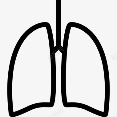 肺身体呼吸图标图标