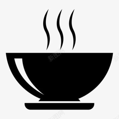 汤碗热的食物图标图标