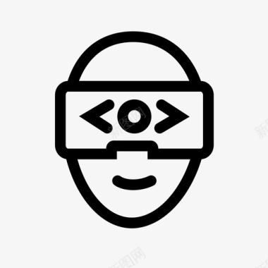 快乐虚拟现实耳机虚拟现实体验图标图标