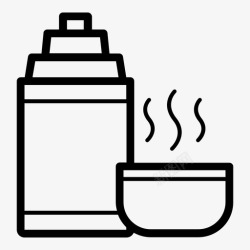 茶水瓶热水瓶茶帐篷图标高清图片