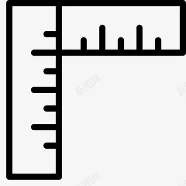 直角尺测量管理图标图标