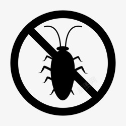 灭虫标志蟑螂灭虫害虫图标高清图片