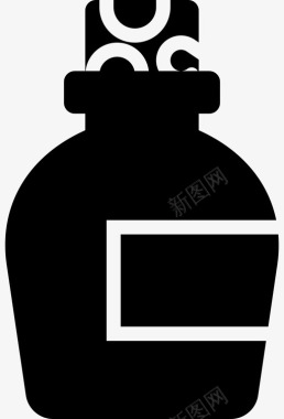 药品瓶子护理图标图标