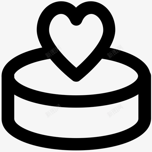 蛋糕爱情和浪漫大胆的线图标svg_新图网 https://ixintu.com 爱情和浪漫大胆的线图标 蛋糕
