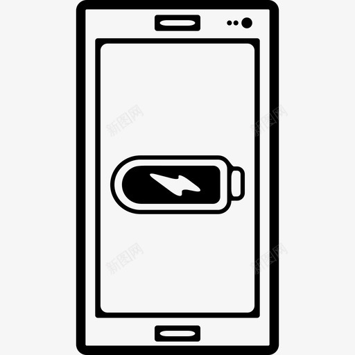 屏幕上有全电池标志的手机轮廓工具和用具移动电话图标svg_新图网 https://ixintu.com 屏幕上有全电池标志的手机轮廓 工具和用具 移动电话