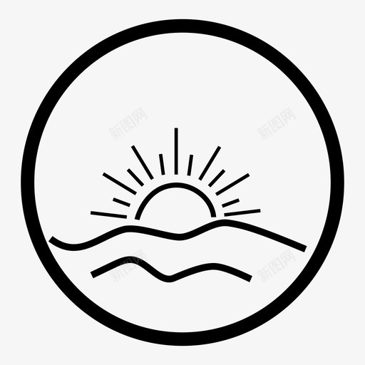 太阳海浪水图标svg_新图网 https://ixintu.com 太阳 帆 日出 日落 水 海洋 海浪 潮湿 阳光