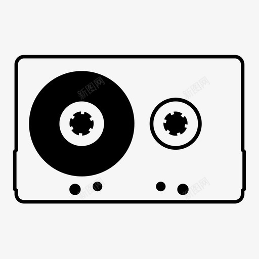 盒式磁带音频设备图标svg_新图网 https://ixintu.com 声音 播放器 混音磁带 盒式磁带 设备 音乐 音频
