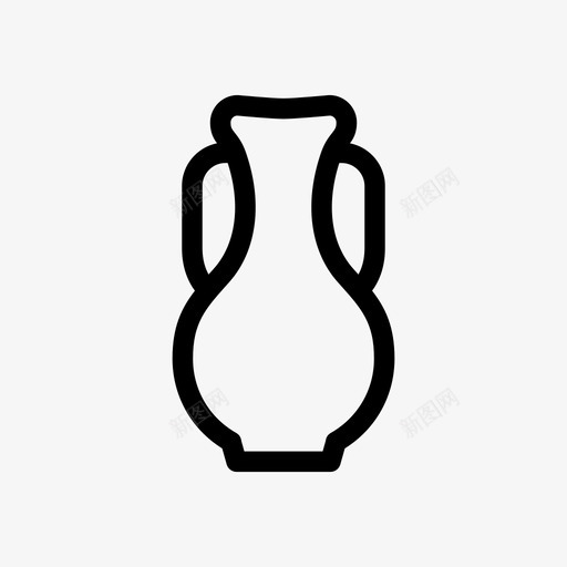 花瓶白色花瓶装饰花瓶图标svg_新图网 https://ixintu.com 器皿 希腊花瓶 漂亮的花瓶 白色花瓶 空花瓶 艺术品 花瓶 装饰花瓶 陶器 陶瓷 黑色花瓶