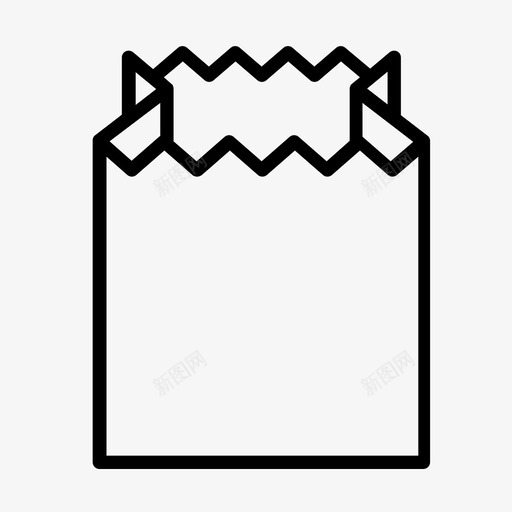 纸袋可持续购物图标svg_新图网 https://ixintu.com 可分解 可回收 可持续 市场 无污染 紧凑 纸袋 购物 重量轻