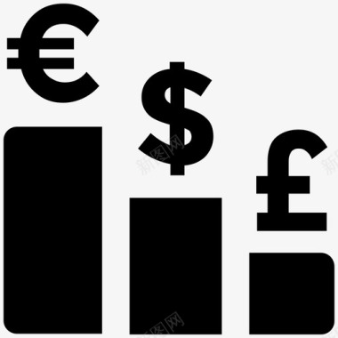货币价值外汇交易转账图标图标