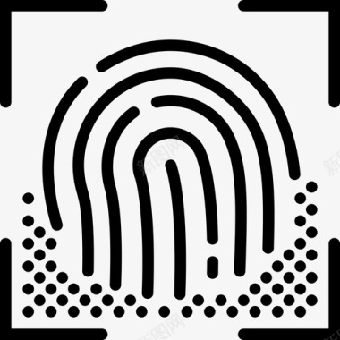 指纹识别保险箱保护图标图标