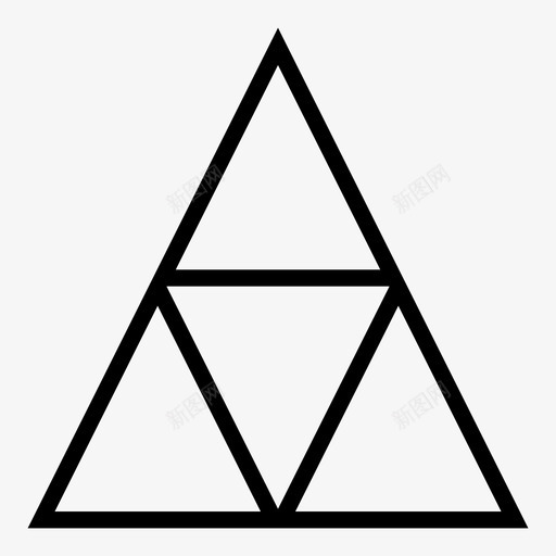 四倍三角形箭头危险图标svg_新图网 https://ixintu.com 几何图形 危险 四倍三角形 图片 点 箭头