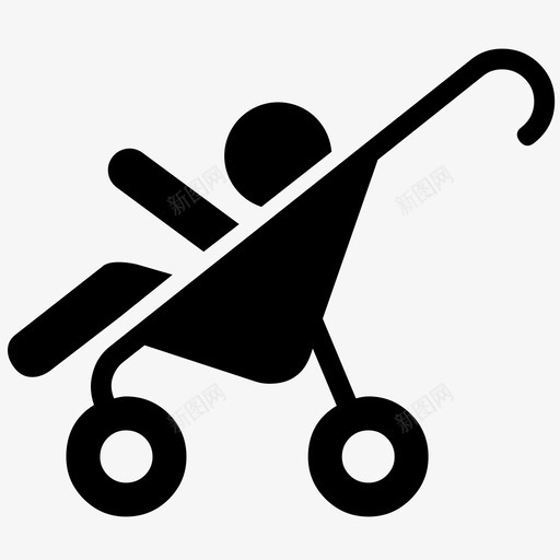 婴儿车手推车儿童图标svg_新图网 https://ixintu.com 儿童 坐下 婴儿 婴儿车 手推车 父母身份 走路