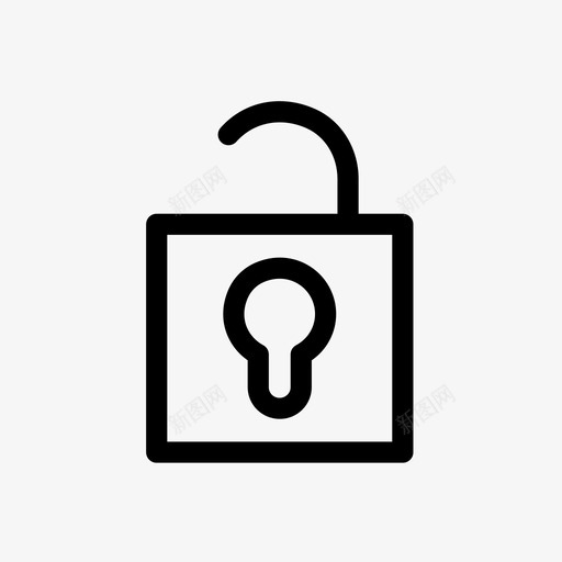 解锁不安全保护图标svg_新图网 https://ixintu.com 不安全 保护 储物柜 取消保护 打开 行图标ui 解锁 访问 钥匙 防护