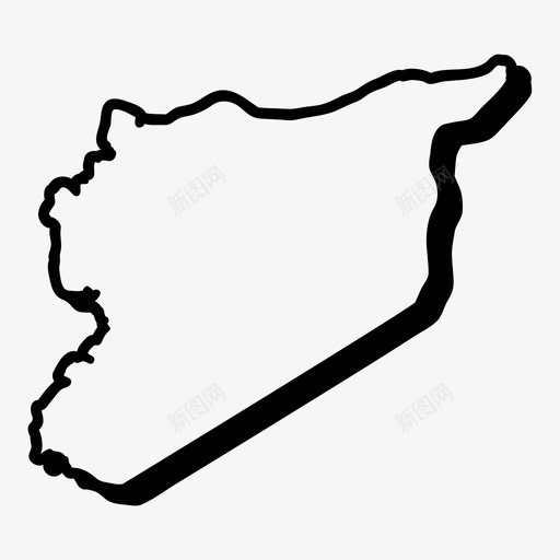叙利亚国民族中东图标svg_新图网 https://ixintu.com 中东 伊斯兰国 叙利亚国 国家 土地 地图 战争 民族 边界 阿拉伯叙利亚共和国