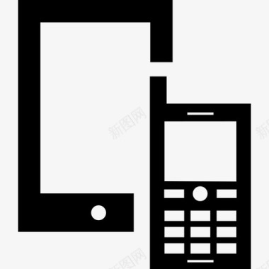 Ipad和手机工具和用具现代屏幕图标图标
