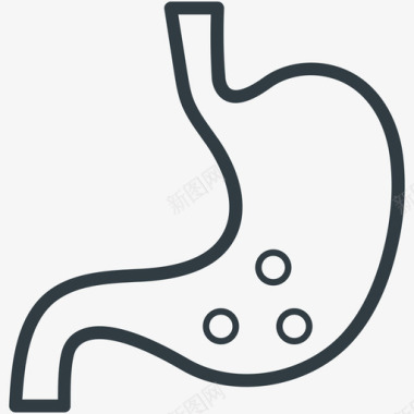胃医疗和健康线图标图标
