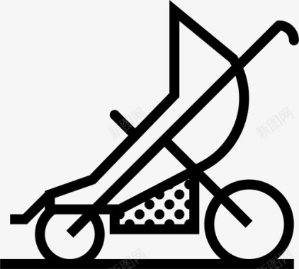 运动婴儿车产品对象图标图标