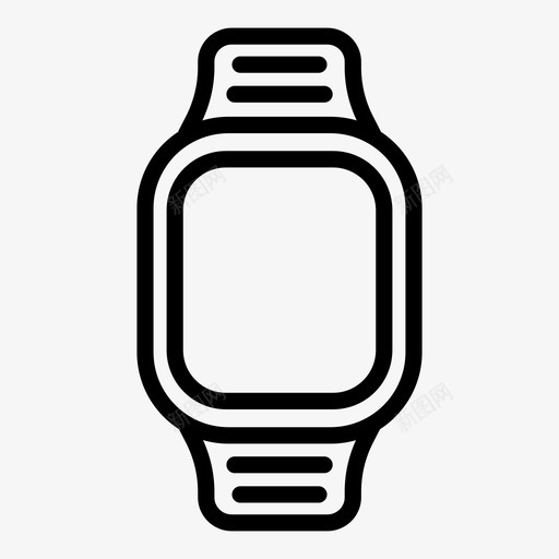 智能手表时间金属图标svg_新图网 https://ixintu.com 令人敬畏的轮廓图标 功能 手腕 时钟 时间 智能手表 苹果手表 设备 配件 金属