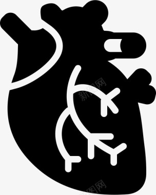 心脏心室泵图标图标