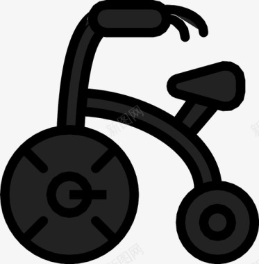三轮车轮子玩具图标图标