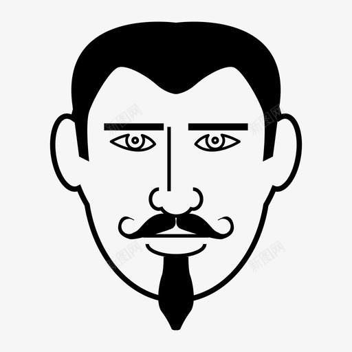 帝国的多角形的胡子图标svg_新图网 https://ixintu.com 多角形的 山羊胡子 帝国的 男人 胡子 胡子胡子胡子 脸上的头发 风格