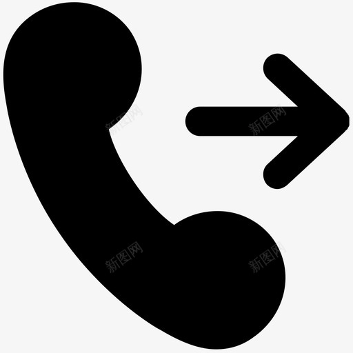 拨出电话通话接收器图标svg_新图网 https://ixintu.com 拨出电话 拨号 接收器 电话 电话接收器 聊天 通信 通信加粗实心图标 通话