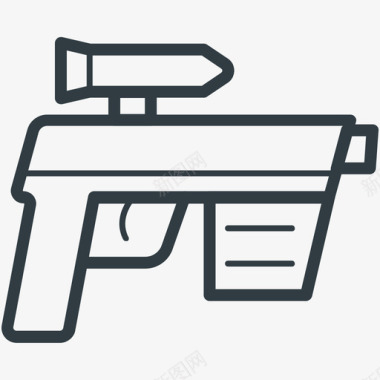 手枪游戏线图标图标