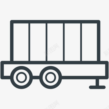 货运拖车物流配送载体图标图标