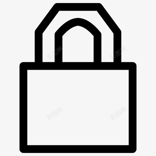 锁栓接卡扣图标svg_新图网 https://ixintu.com 保存 卡扣 安全 密码 密码保护 栓接 钩形 锁