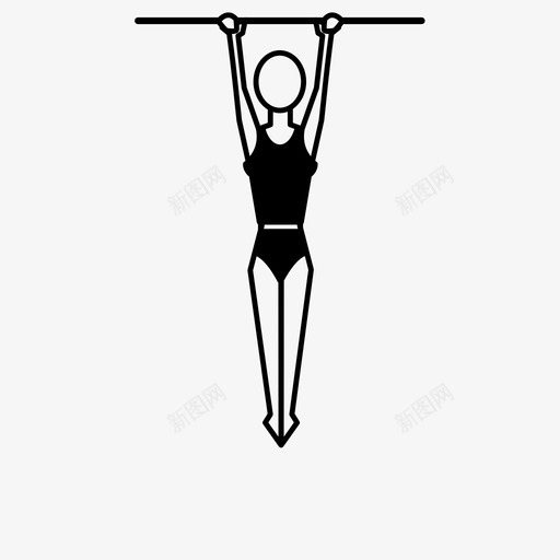 单杠动作运动员图标svg_新图网 https://ixintu.com 体操 动作 单杠 引体向上 打球 艺术体操 表演 跨越单杠 运动 运动员