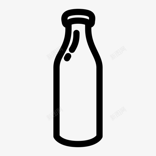 奶瓶钙透明图标svg_新图网 https://ixintu.com 厚度 可重复使用 奶瓶 烧瓶 罐子 透明 钙 食品饮料