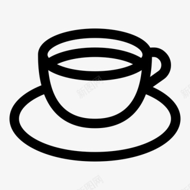 茶杯冲泡卡布奇诺图标图标