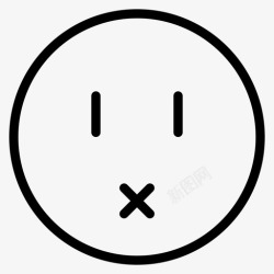 破败的沉默嘴唇密封沉默秘密图标高清图片