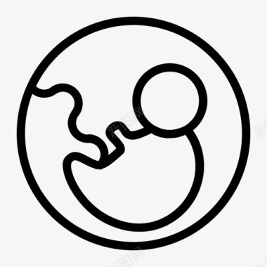 胎儿超声子宫图标图标