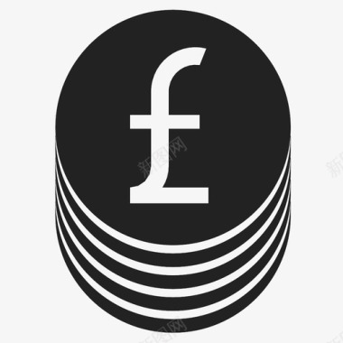 英镑货币房子图标图标