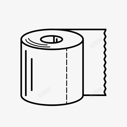 卫生纸纸巾产品图标svg_新图网 https://ixintu.com 产品 卫生纸 家居 材料 浴室 清洁用品 物品 纸巾