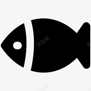 鱼购物大胆的固体图标图标