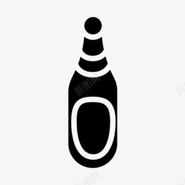 啤酒瓶酒精麦芽酒图标图标