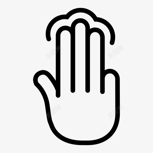 三个手指轻触手势多个图标svg_新图网 https://ixintu.com 三个手指 三个手指轻触 多个 手势 手势集合 按 触摸 触摸屏