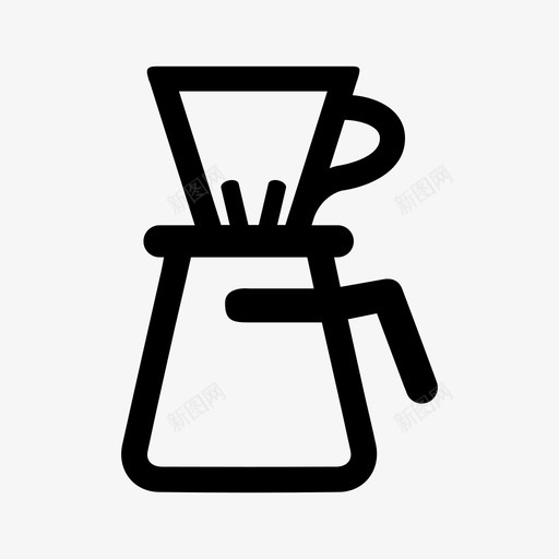 hariov60咖啡容器图标svg_新图网 https://ixintu.com hariov60 制备器 咖啡 壶 容器 工艺 滴头 过滤器