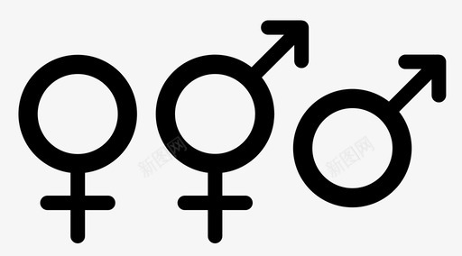 性别符号男孩女性图标图标