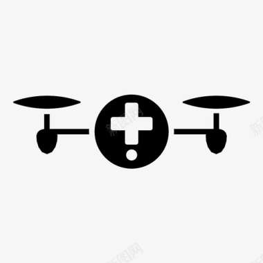 quadcopter药房药丸医用无人机图标图标