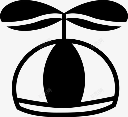 螺旋桨帽物体材料图标svg_新图网 https://ixintu.com 儿童 婴儿实心 婴儿帽 展示件 帽子 材料 物体 物品 螺旋桨帽