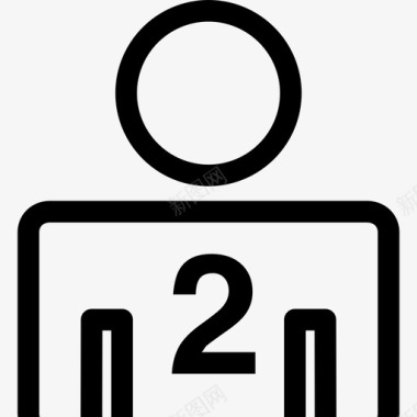 两个人或二号人物人旅馆图标图标