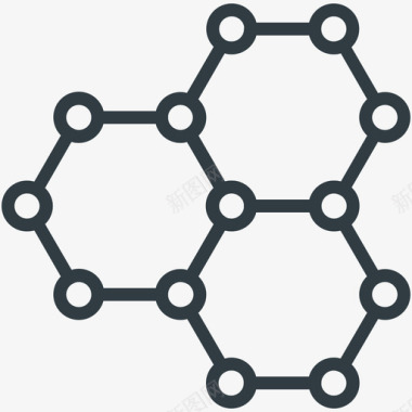 分子结构科学技术线图标图标