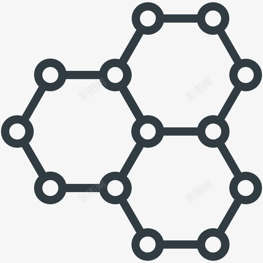 分子结构科学技术线图标svg_新图网 https://ixintu.com 分子结构 科学技术矢量线图标