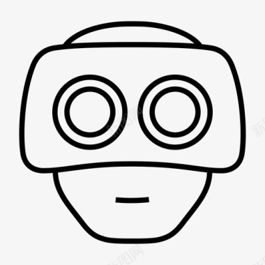 虚拟现实护目镜虚拟现实谷歌虚拟现实图标图标