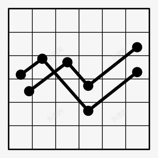折线图统计数字图标svg_新图网 https://ixintu.com 上升 关联 图1 图表 增加的收入 度量 折线图 数字 统计 趋势
